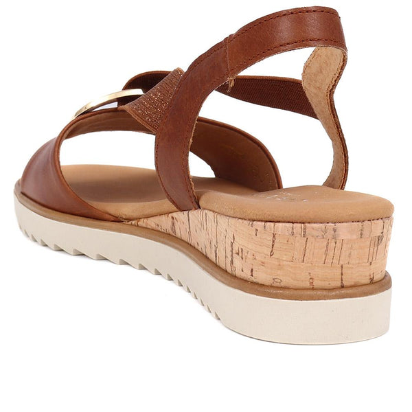 Jones Bootmaker Women's Reese Chunky Leather Sandals - Tan