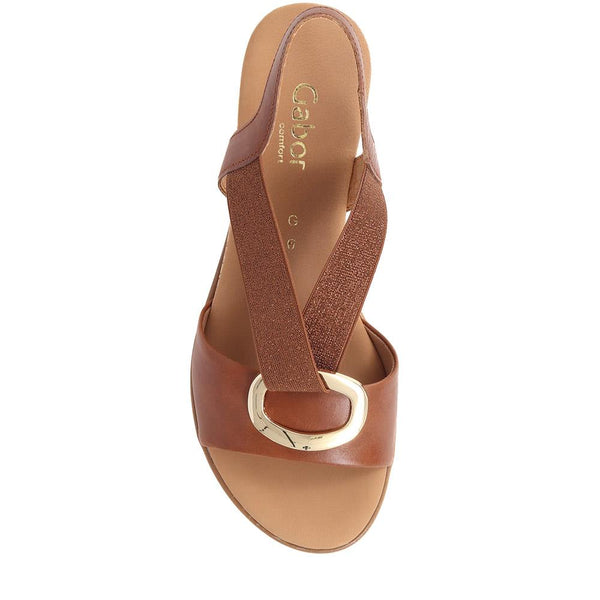 Jones Bootmaker Women's Reese Chunky Leather Sandals - Tan