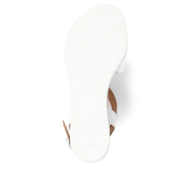 Jones Bootmaker Women's Rich Wide Fit Leather Twist-Front Sandals - White
