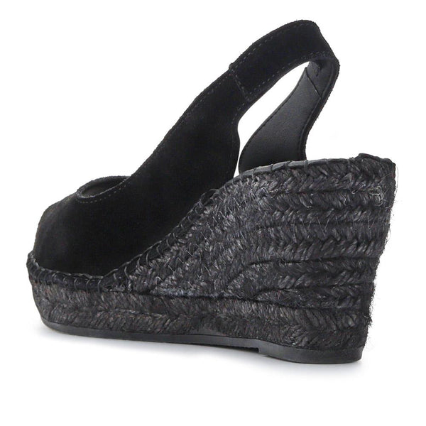 Jones Bootmaker Women's Rosanna Slingback Wedges - Black-Black