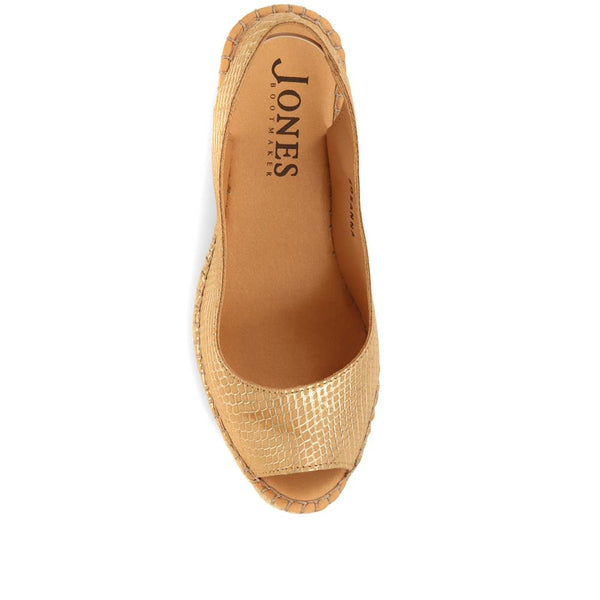 Jones Bootmaker Women's Rosanna Slingback Wedges - Gold