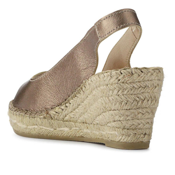 Jones Bootmaker Women's Rosanna Slingback Wedges - Gold Leather