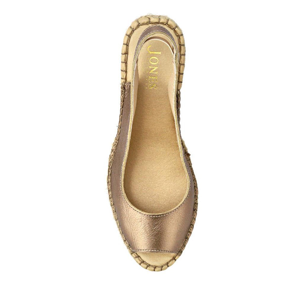 Jones Bootmaker Women's Rosanna Slingback Wedges - Gold Leather