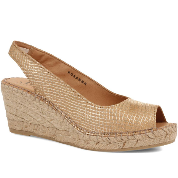 jones bootmaker Women's Rosanna Slingback Wedges - Gold