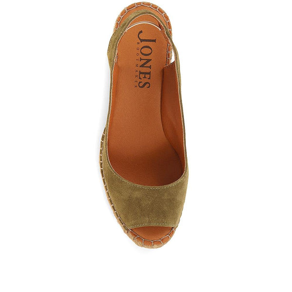 Jones Bootmaker Women's Rosanna Slingback Wedges - Khaki