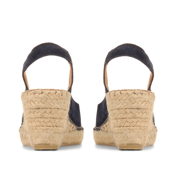 Jones Bootmaker Women's Rosanna Slingback Wedges - Navy Suede