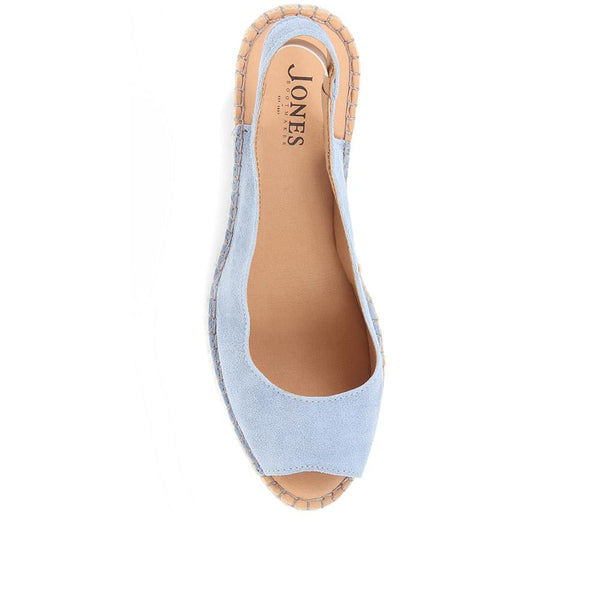 Jones Bootmaker Women's Rosanna Slingback Wedges - Pale Blue