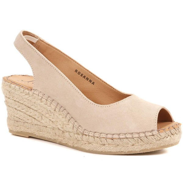 jones bootmaker Women's Rosanna Slingback Wedges - Sand