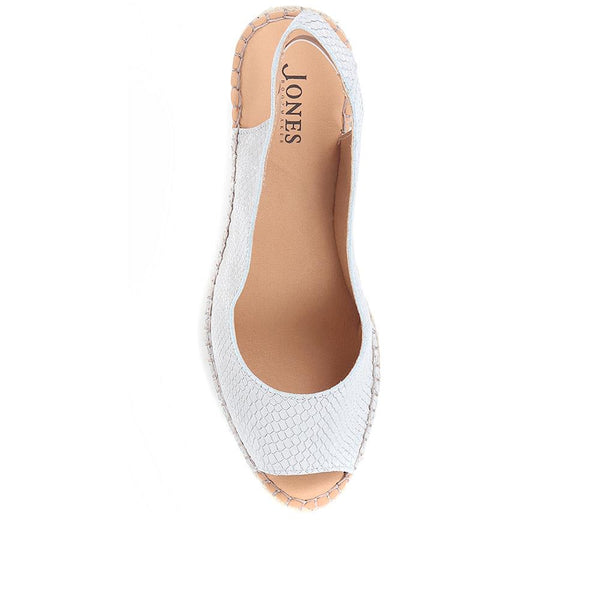 Jones Bootmaker Women's Rosanna Slingback Wedges - Silver