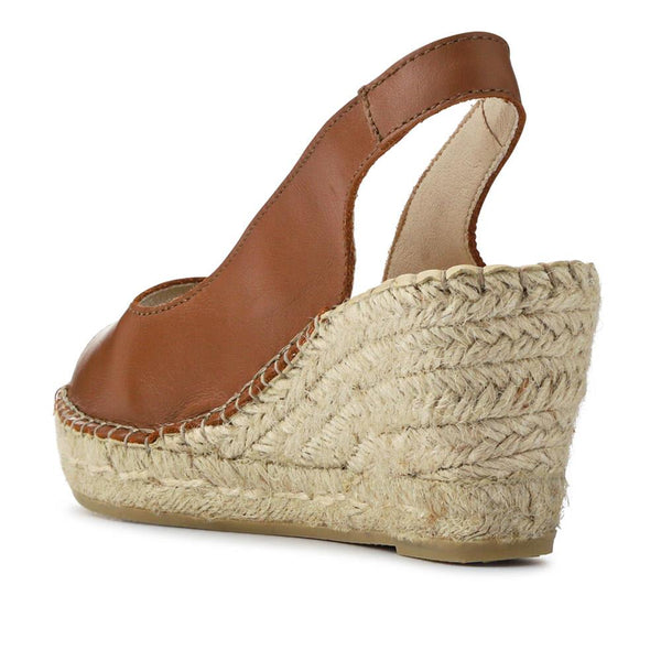 Jones Bootmaker Women's Rosanna Slingback Wedges - Tan Leather