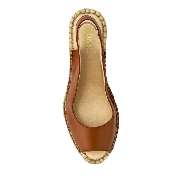 Jones Bootmaker Women's Rosanna Slingback Wedges - Tan Leather