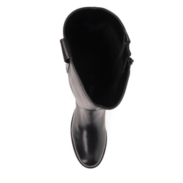 Jones Bootmaker Women's Sadberge Leather Block-Heeled Long Boots - Black