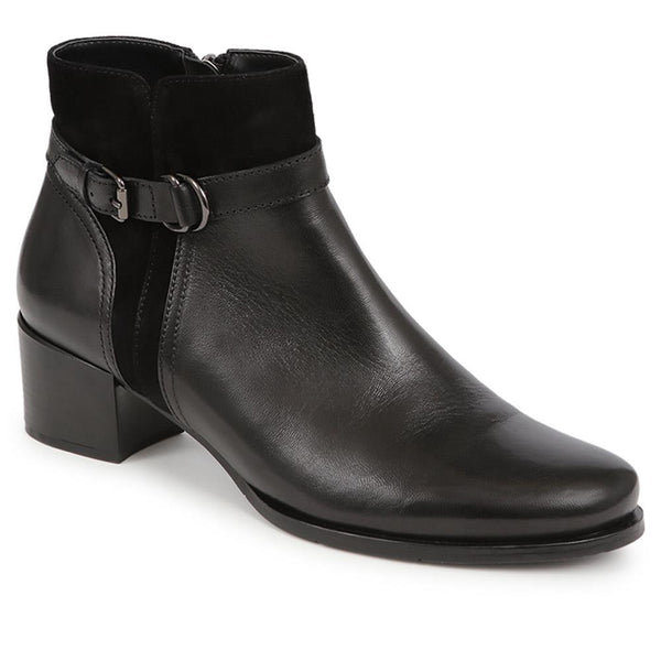 jones bootmaker Women's Sarina Heeled Ankle Boots - Black