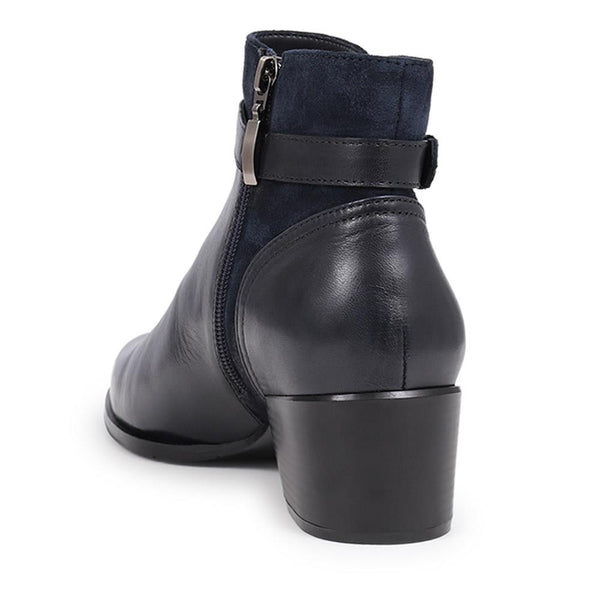 Jones Bootmaker Women's Sarina Heeled Ankle Boots - Navy
