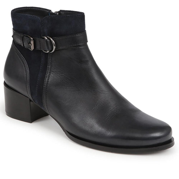 jones bootmaker Women's Sarina Heeled Ankle Boots - Navy