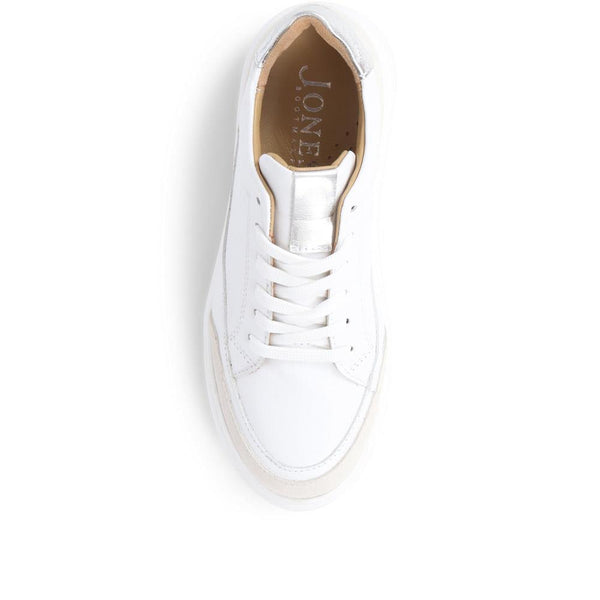 Jones Bootmaker Women's Scarlette Leather Trainers - White