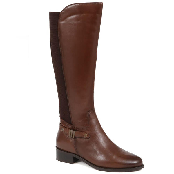 jones bootmaker Women's Serina Leather Calf Boots - Tan