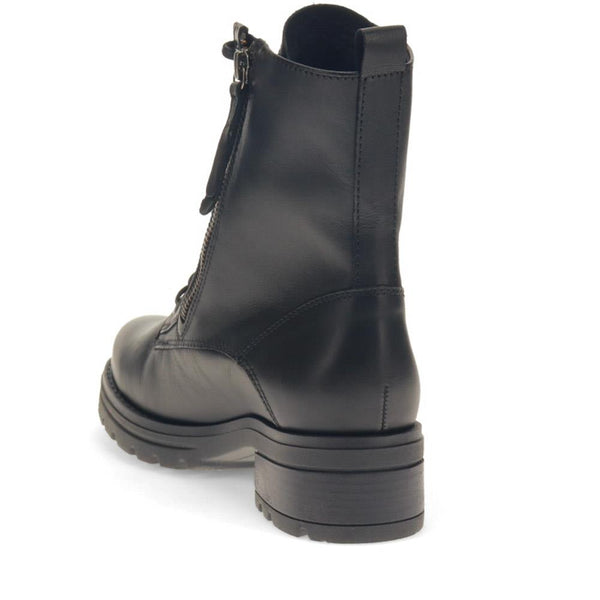 Jones Bootmaker Women's Serve Leather Lace-Up Boots - Black