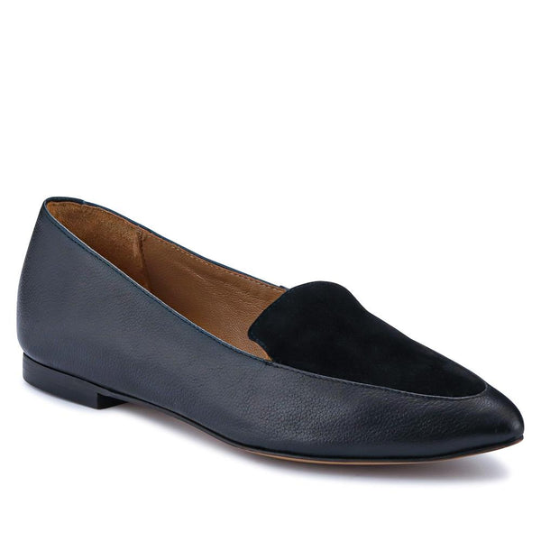 jones bootmaker Women's Sicily Leather Slip-On Shoes - Black