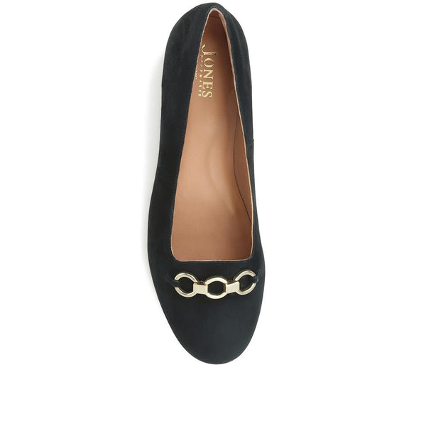 Jones Bootmaker Women's Sienne Leather Snaffle Loafers - Black