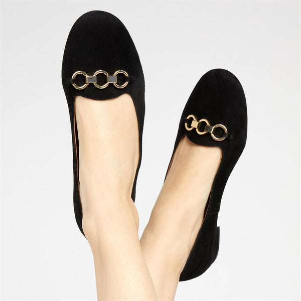 Jones Bootmaker Women's Sienne Leather Snaffle Loafers - Black
