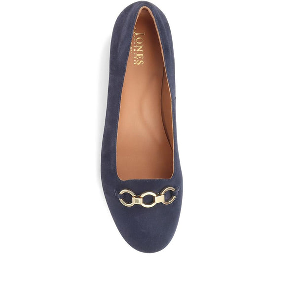 Jones Bootmaker Women's Sienne Leather Snaffle Loafers - Navy