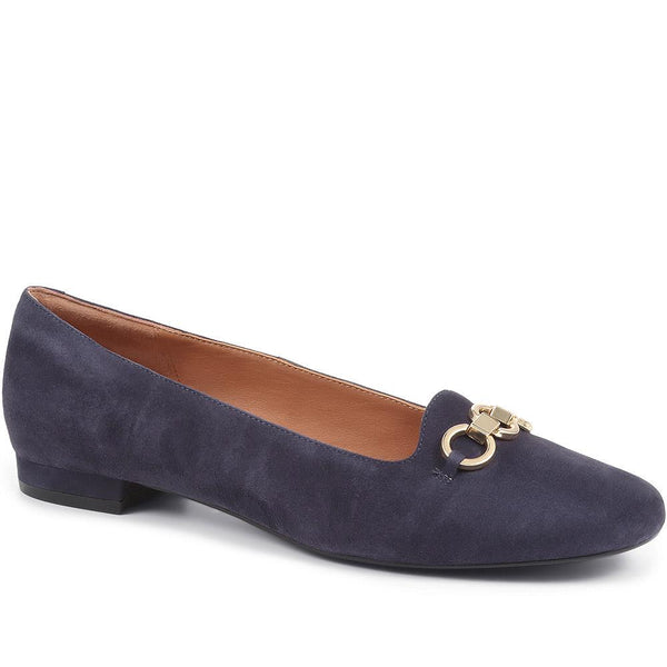 jones bootmaker Women's Sienne Leather Snaffle Loafers - Navy