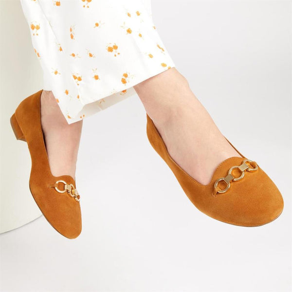 Jones Bootmaker Women's Sienne Leather Snaffle Loafers - Tan