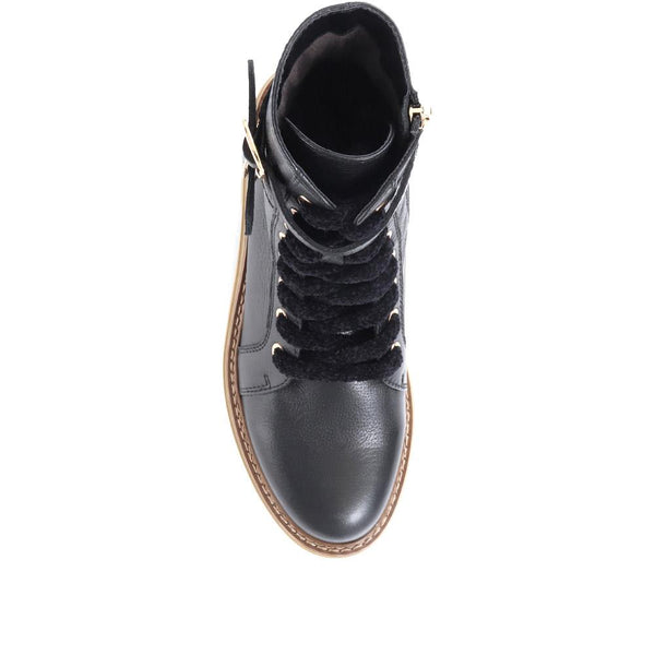 Jones Bootmaker Women's Simonetta Biker Boots - Black