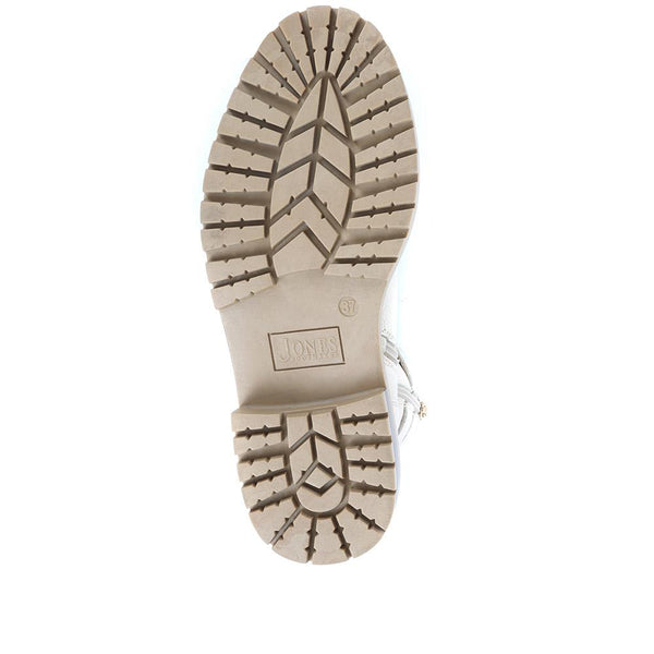 Jones Bootmaker Women's Simonetta Biker Boots - White