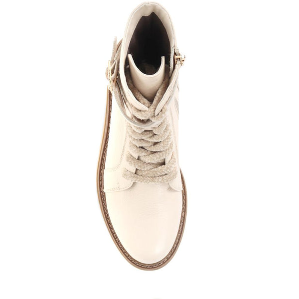 Jones Bootmaker Women's Simonetta Biker Boots - White