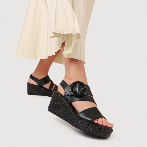 Jones Bootmaker Women's Smart Leather Espadrilles - Black