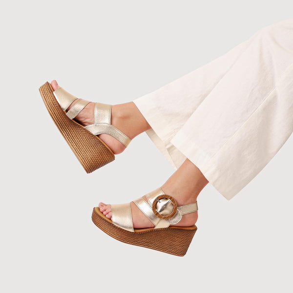 Jones Bootmaker Women's Smart Leather Espadrilles - Metallic