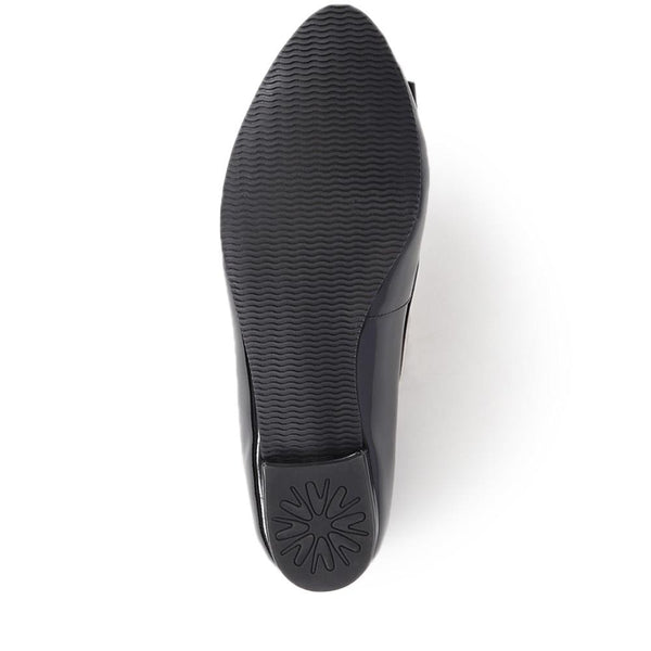 Jones Bootmaker Women's Soleil Wide Leather Ballet Pumps - Black