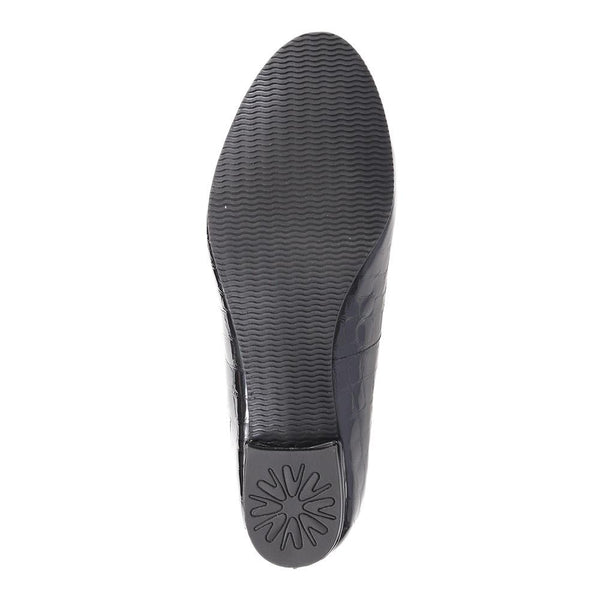 Jones Bootmaker Women's Solene Leather Pumps - Black Patent Croc