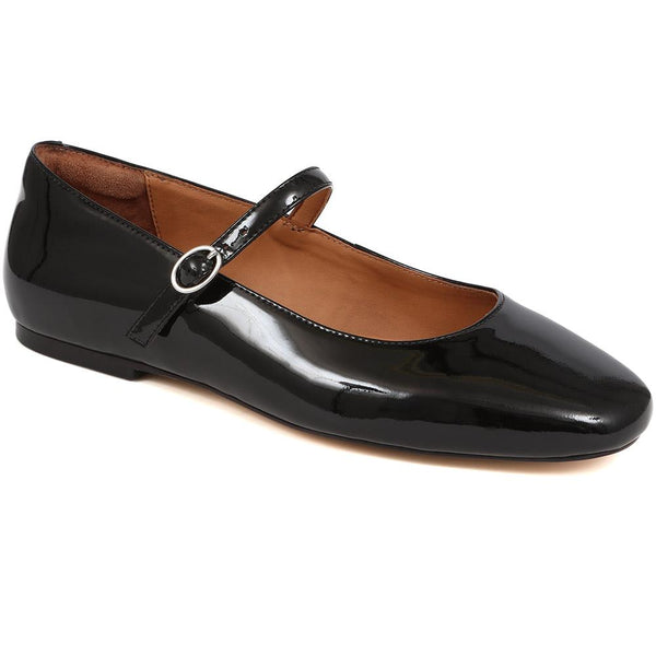 jones bootmaker Women's Sonnet Mary Janes - Black Patent