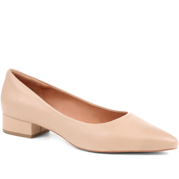 jones bootmaker Women's Sunstone Leather Court Shoes - Beige