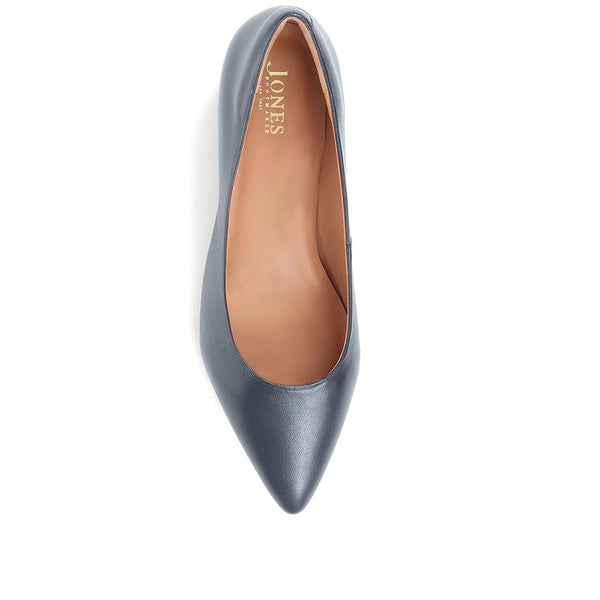 Jones Bootmaker Women's Sunstone Leather Court Shoes - Navy