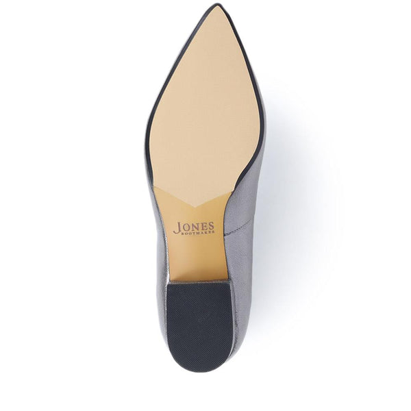 Jones Bootmaker Women's Sunstone Leather Court Shoes - Pewter