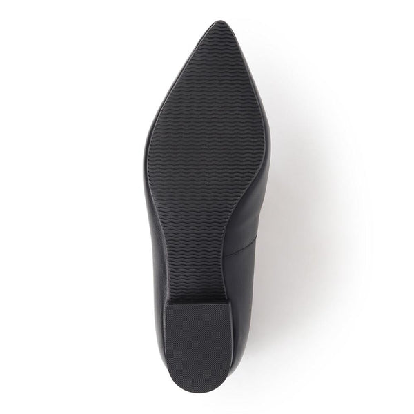 Jones Bootmaker Women's Sunstone Wide Leather Court Shoes - Black