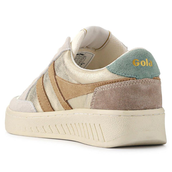 Jones Bootmaker Women's Superslam Blaze Leather Trainers - Gold