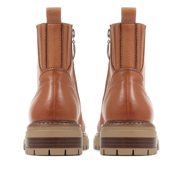 Jones Bootmaker Women's Susanna Leather Hiker Boots - Tan