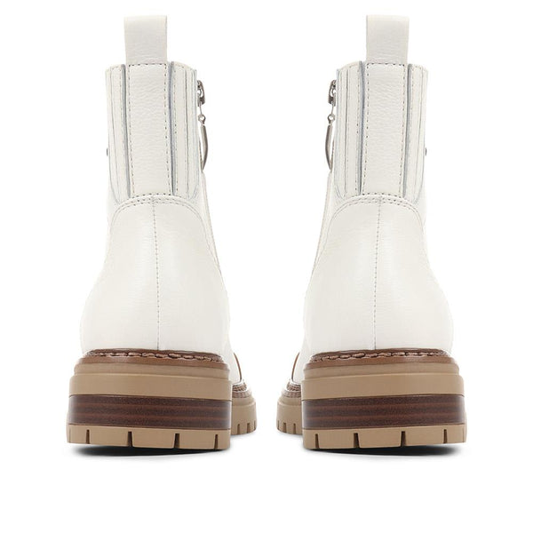 Jones Bootmaker Women's Susanna Leather Hiker Boots - White