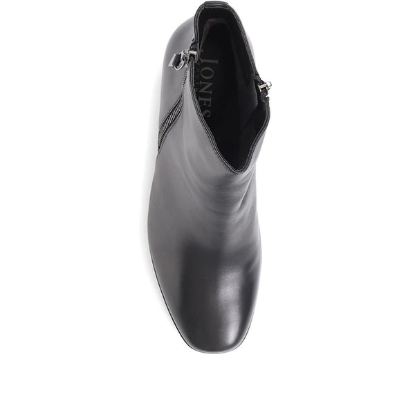 Jones Bootmaker Women's Sylvana Block Heel Ankle Boots - Black