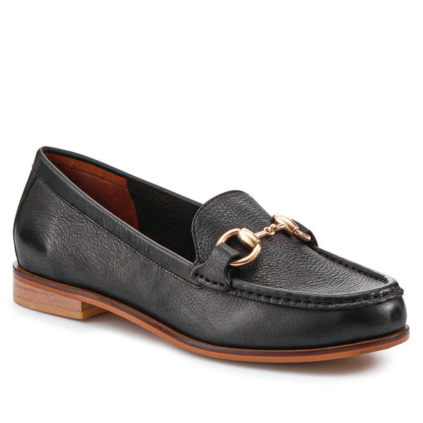 jones bootmaker Women's Tadley Leather Loafers - Black