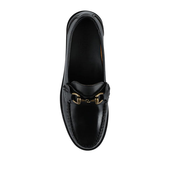 Jones Bootmaker Women's Talitha Leather Heeled Moccasins - Black