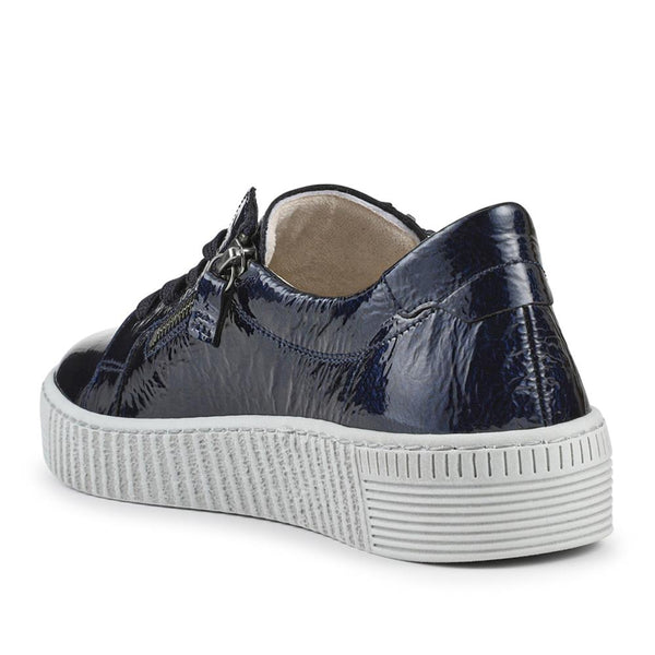 Jones Bootmaker Women's Talma Leather Platform Trainers - Navy Patent