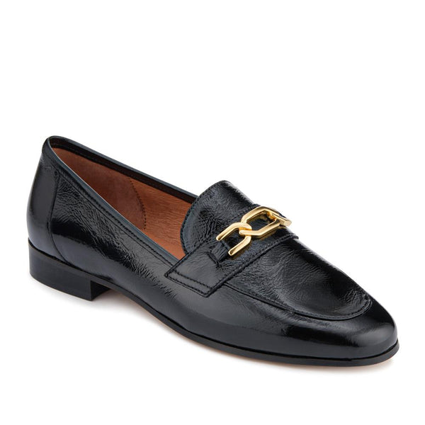 jones bootmaker Women's Tamie Smart Leather Loafers - Black Patent