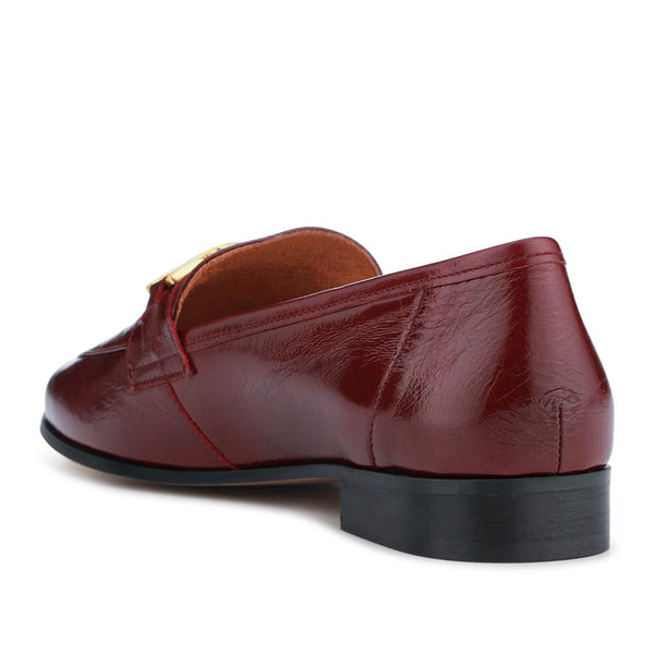 Jones Bootmaker Women's Tamie Smart Leather Loafers - Burgundy Patent