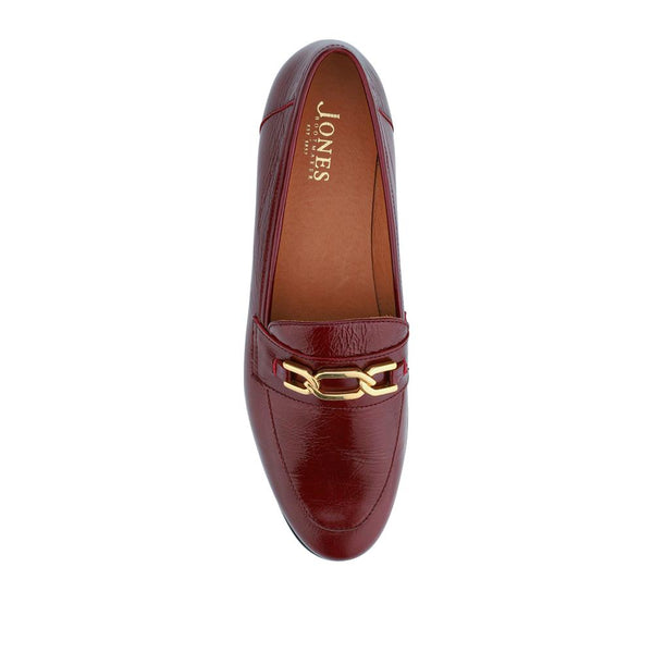 Jones Bootmaker Women's Tamie Smart Leather Loafers - Burgundy Patent